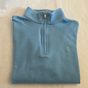 Men’s Izod Three Quarter Zip pullover - Light Blue - Size Large